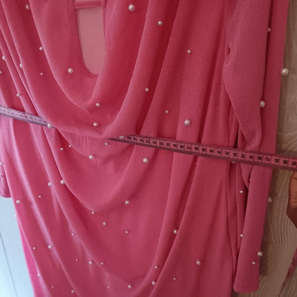 Plus size Pearls Beaded Bodycon Dress - Picture 6 of 16